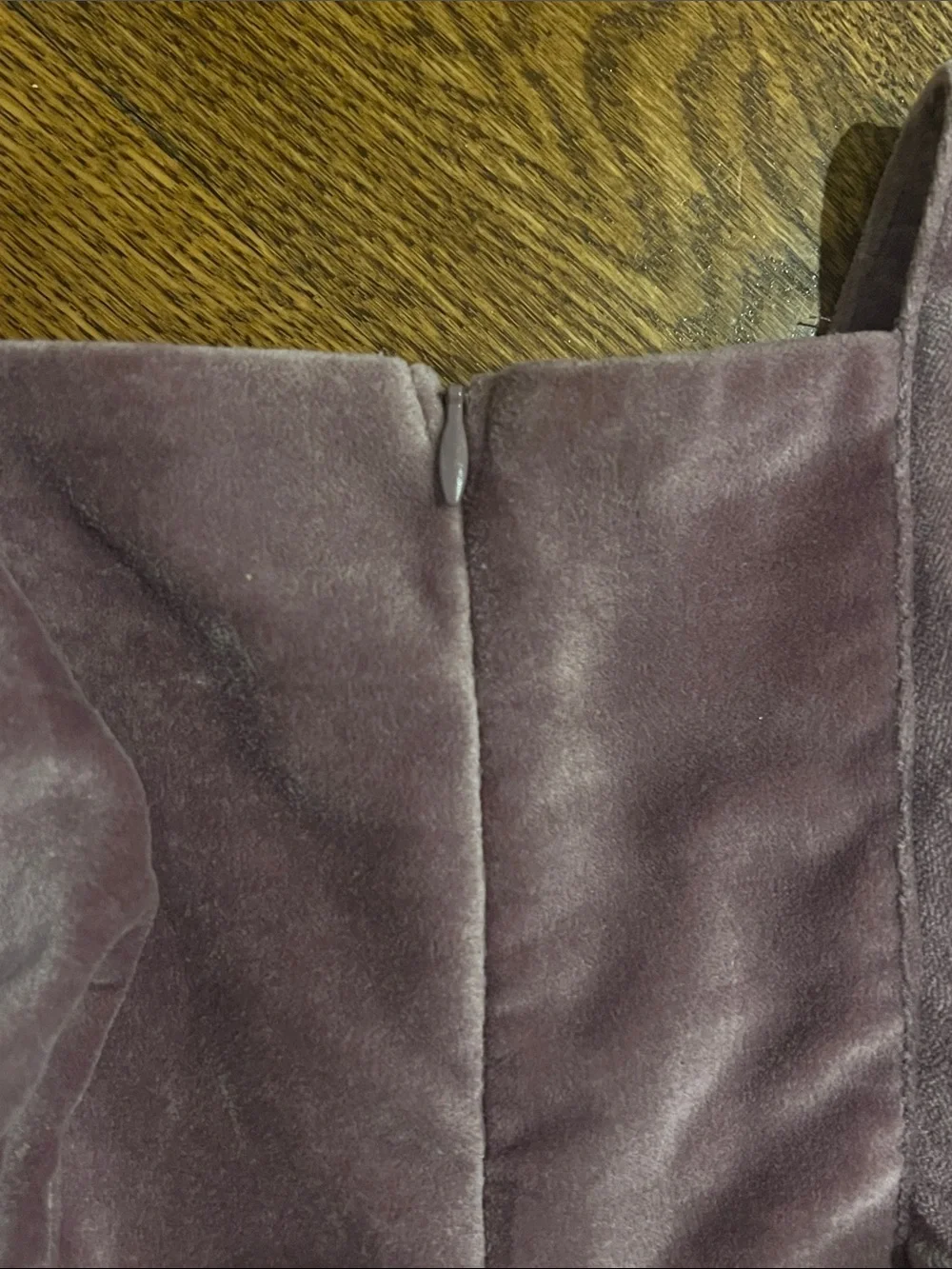 Kate Quinn Velvet Mauve Dress with Puff Sleeves - Picture 5 of 5